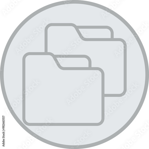 Folder Copy Vector Icon Design