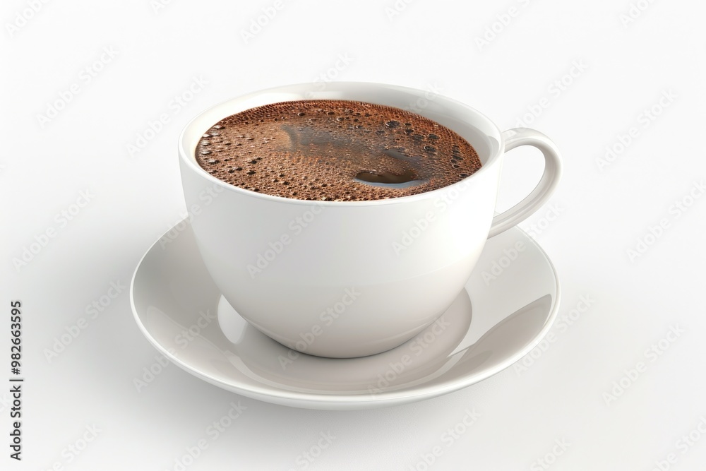 A single serving of coffee poured into a saucer with creamer and sugar A single serving of coffee poured into a saucer with creamer and sugar