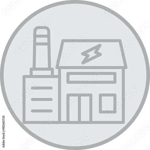 Power Plant Vector Icon Design