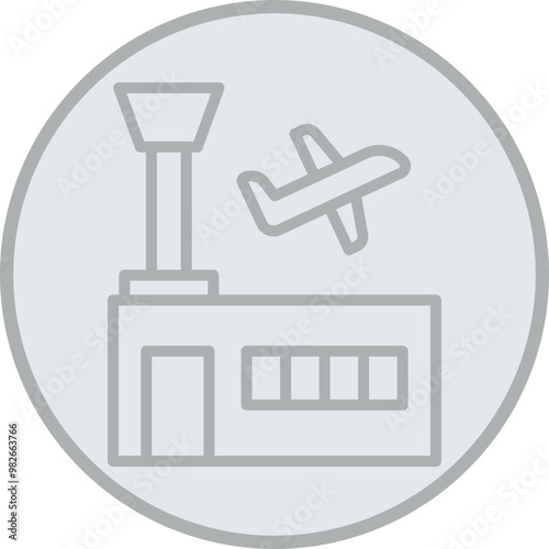 Airport Vector Icon Design