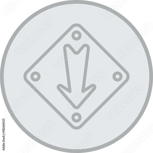 Down Arrow Vector Icon Design