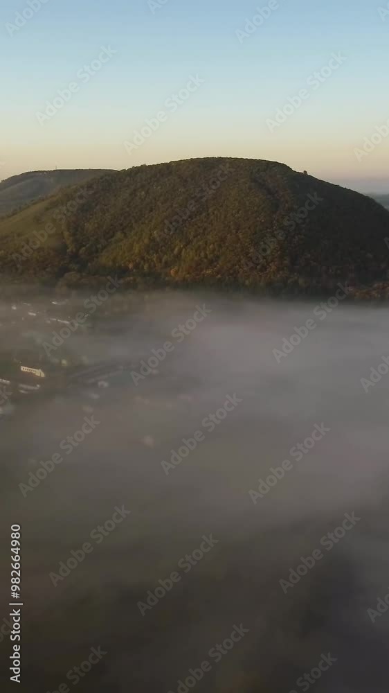 Aerial view of mountain during autumn Aerial view of mountain during autumn