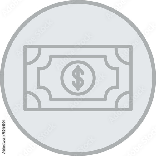 Obraz na plátně Banknote Icon Design
