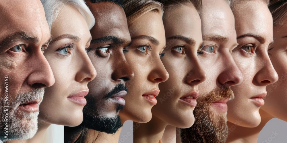 A diverse group of individuals showing different emotions, ideal for showcasing diversity and inclusion A diverse group of individuals showing different emotions, ideal for showcasing diversity and inclusion