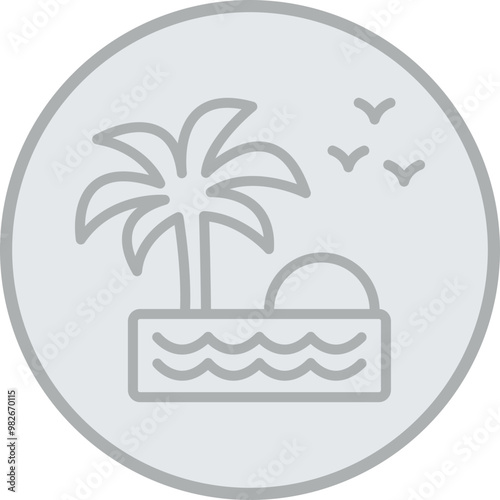 Oasis Vector Icon Design