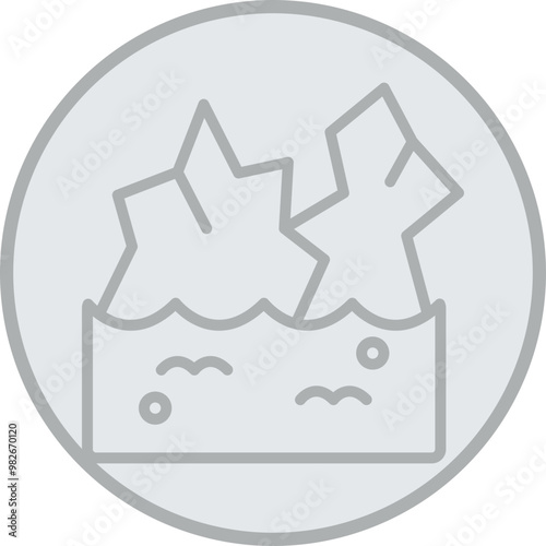 Glacier Vector Icon Design