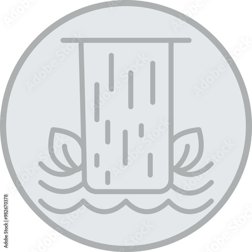 Waterfall Vector Icon Design