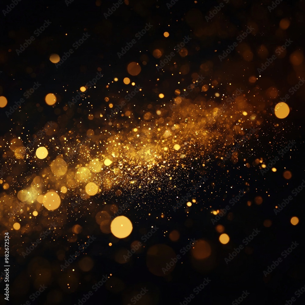 Golden sparkle on black Golden sparkle on black
