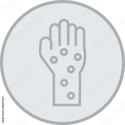 Hand Rash Vector Icon Design