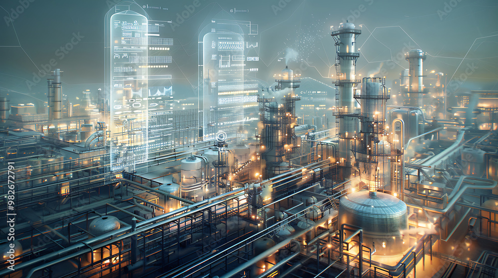 Naklejka premium future factory
