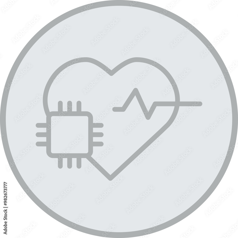 Artificial Heart Vector Icon Design Artificial Heart Vector Icon Design
