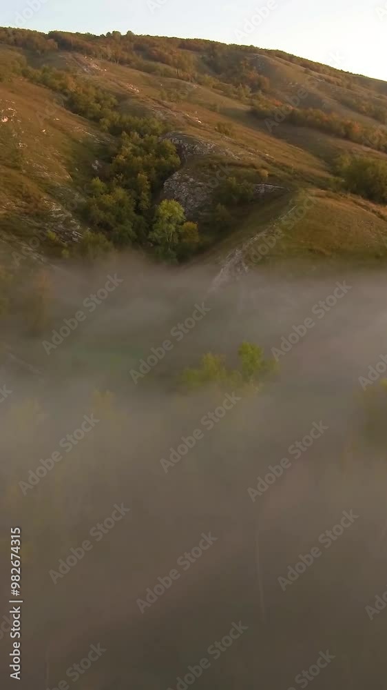 Aerial view of mountain during autumn Aerial view of mountain during autumn