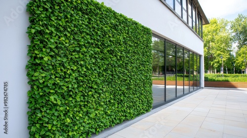 Modern Building with Green Wall