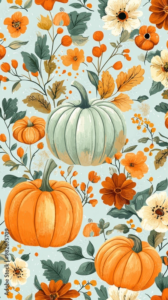 Autumn Floral Pumpkins Autumn Floral Pumpkins