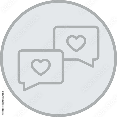 Love Message Icon Design