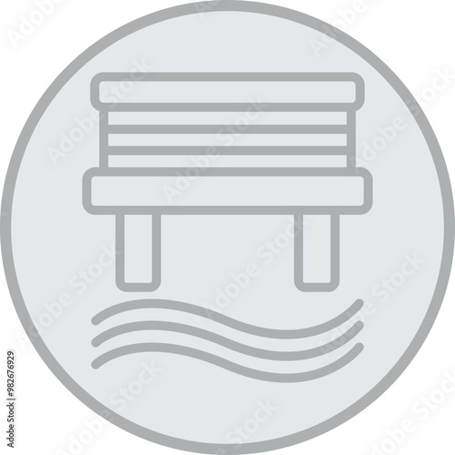 Water Bridge Icon Design