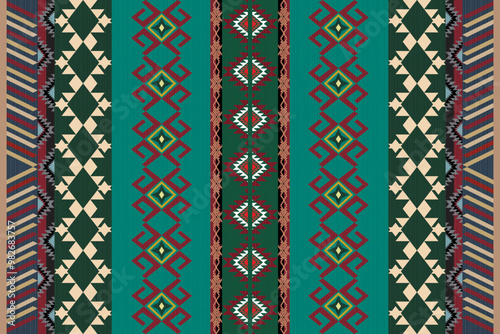 The geometric southwestern Aztec pattern makes a statement with rich colors that are easy to coordinate with a range of decor styles