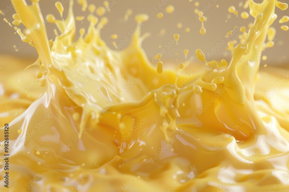 A close-up shot of a bowl filled with a bright yellow liquid, great for illustrations or design projects A close-up shot of a bowl filled with a bright yellow liquid, great for illustrations or design projects