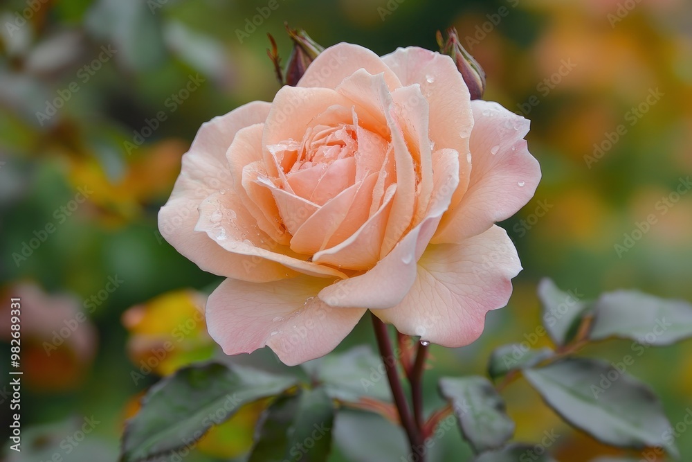 Rose of closeup in autumn/ Pale pink , ai Rose of closeup in autumn/ Pale pink , ai
