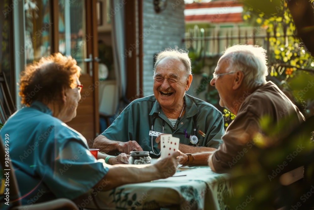 Group of seniors sharing meal together Group of seniors sharing meal together