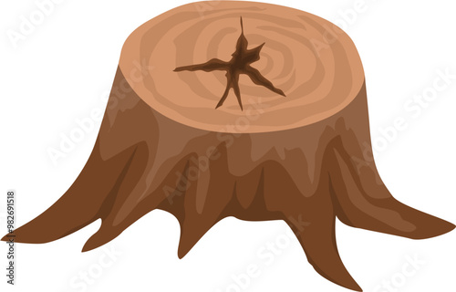 Log and trunk illustration 