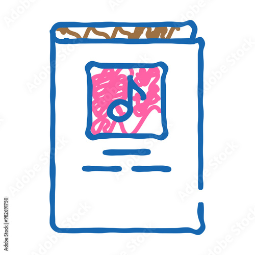 notes book doodle icon sketch vector. notes book sign. isolated symbol illustration