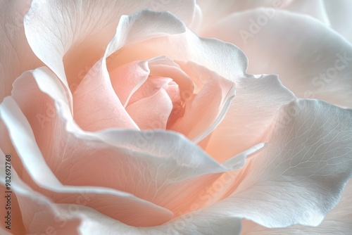 Fototapeta Naklejka Na Ścianę i Meble -  Rose of closeup in autumn/ Pale pink , ai