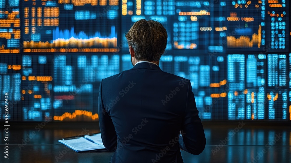 CEO Reviewing Growth Report with Space for Key Insights and Comments CEO Reviewing Growth Report with Space for Key Insights and Comments