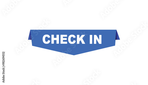 Check in button web banner templates. Vector Illustration 