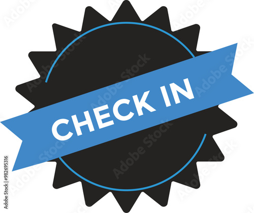 Check in button web banner templates. Vector Illustration 