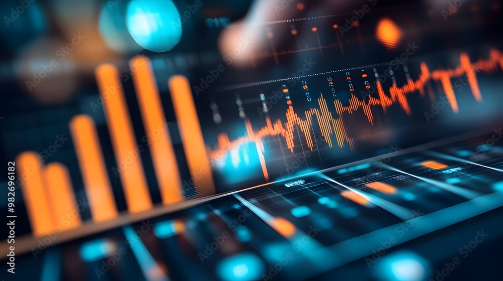 Futuristic Financial Data Visualization Dashboard with Dynamic Charts and Graphs Futuristic Financial Data Visualization Dashboard with Dynamic Charts and Graphs