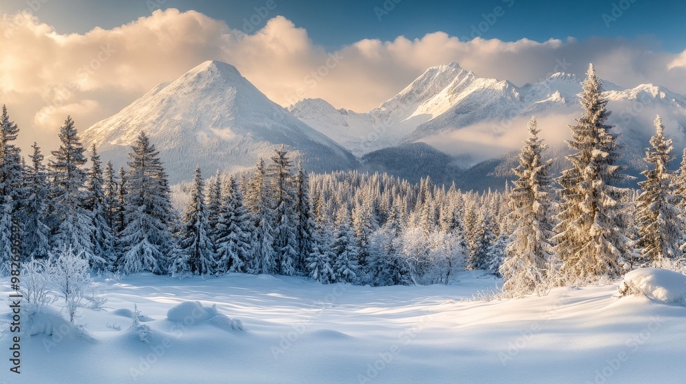 winter landscape mountains snow forest winter landscape mountains snow forest