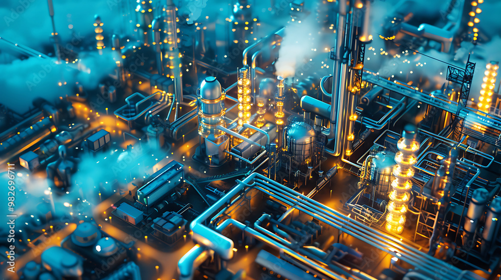 Fototapeta premium holographic future building