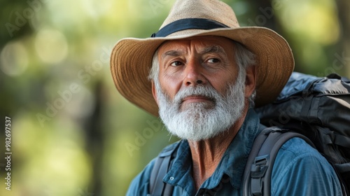 Older Man Enjoying a Nature Walk