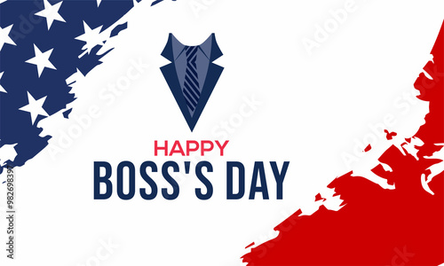 Happy Boss's Day poster, background. Vector	 photo