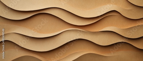 Wallpaper Mural Abstract brown recycled paper background. Old Kraft paper texture box craft stripes pattern Torontodigital.ca