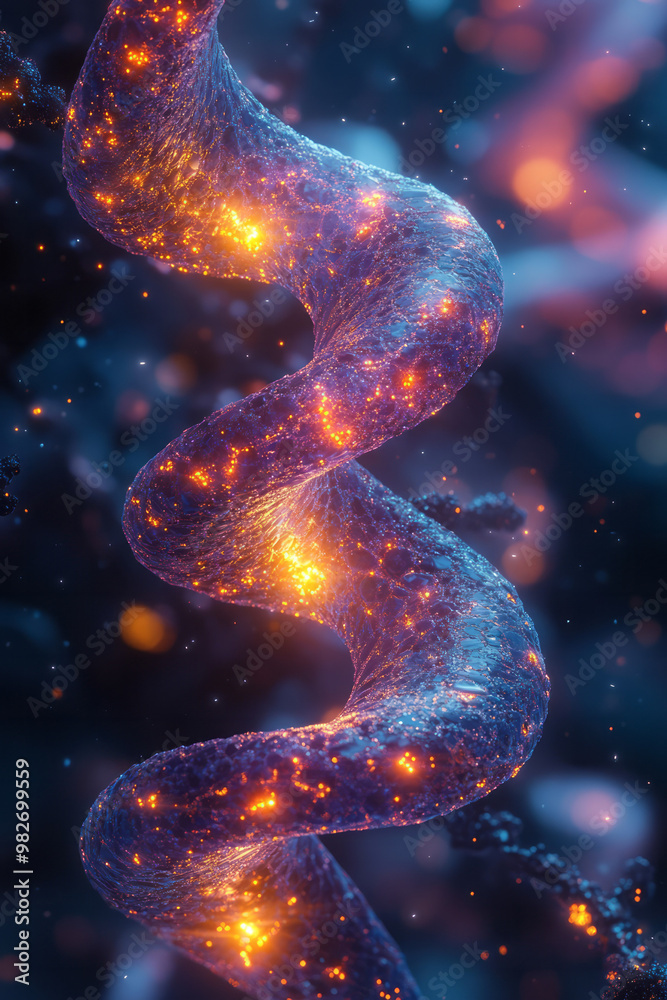 A futuristic depiction of interconnected cells,