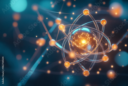 Wallpaper Mural A dynamic rendering of an oxygen atom, Torontodigital.ca