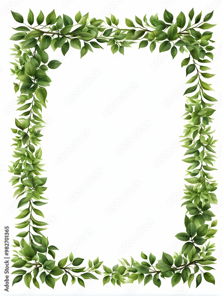 Green leaf bosrder copy space area Green leaf bosrder copy space area