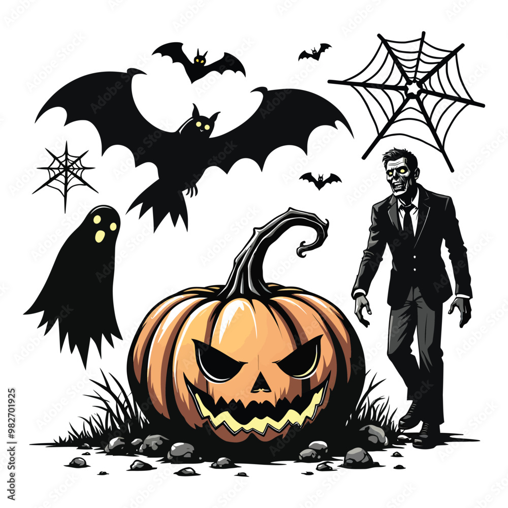 Obraz premium Halloween Vector Art: Spooky Designs