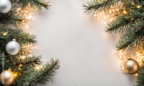 Christmas celebration decorative background with red golden blues and white