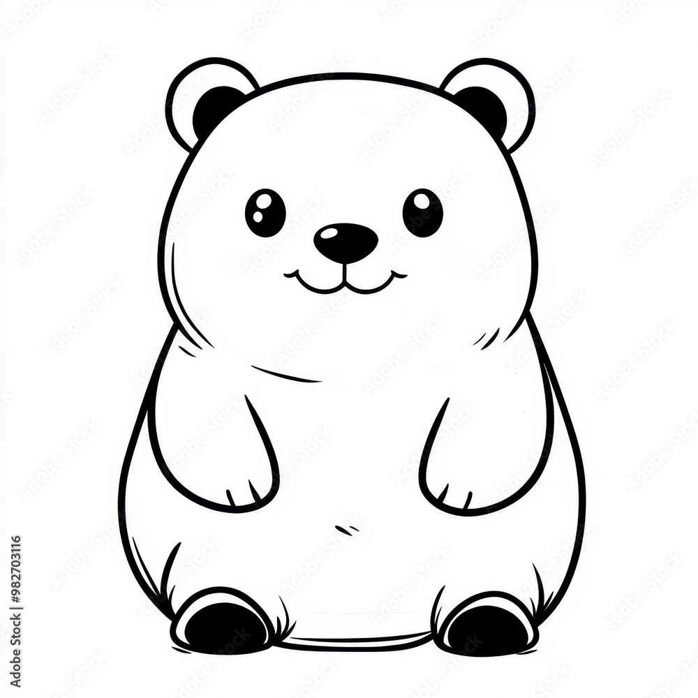 Cute Bear Outline. Cute Bear Outline.