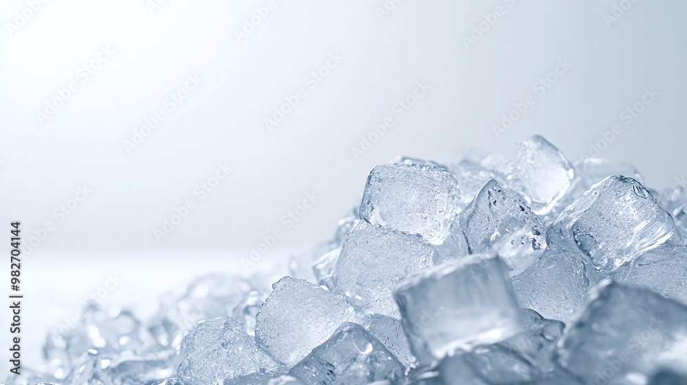 frozen white background with small ice cubes piled up creating a chilly, frosty, and cold environment for a winter theme frozen white background with small ice cubes piled up creating a chilly, frosty, and cold environment for a winter theme