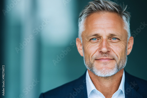 Portrait of a middle-aged Caucasian man in a suit.