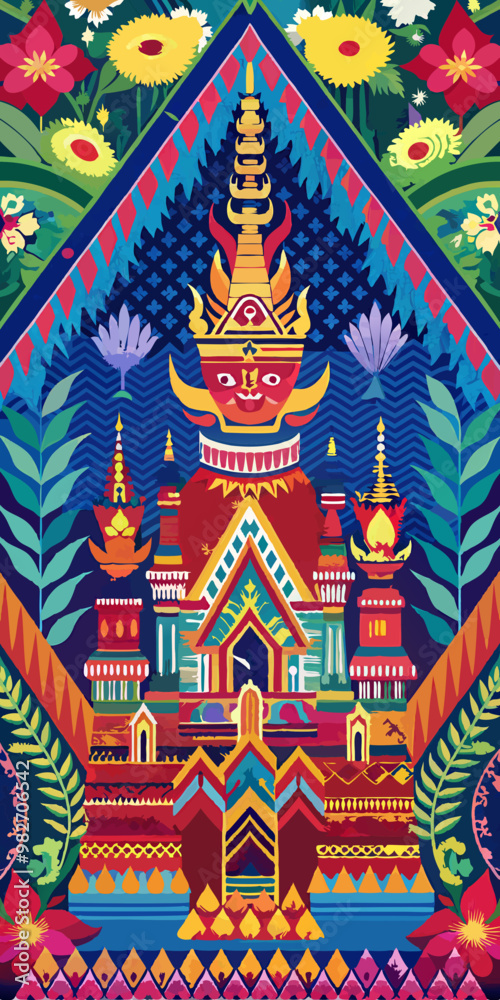 Obraz premium Fabric pattern Thailand style