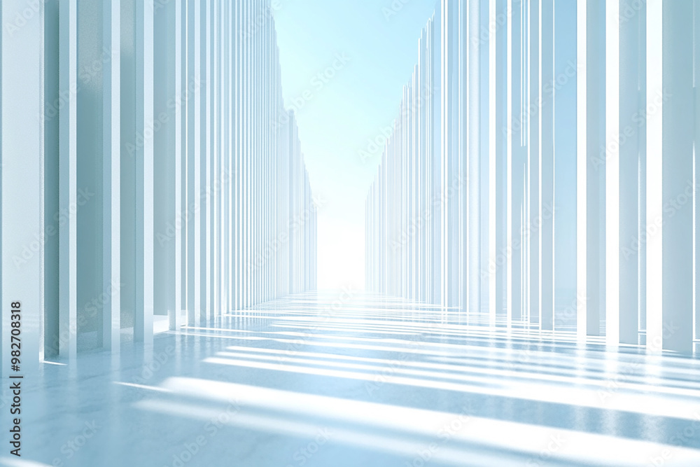 Fototapeta premium 3D rendering white space architecture minimalist background