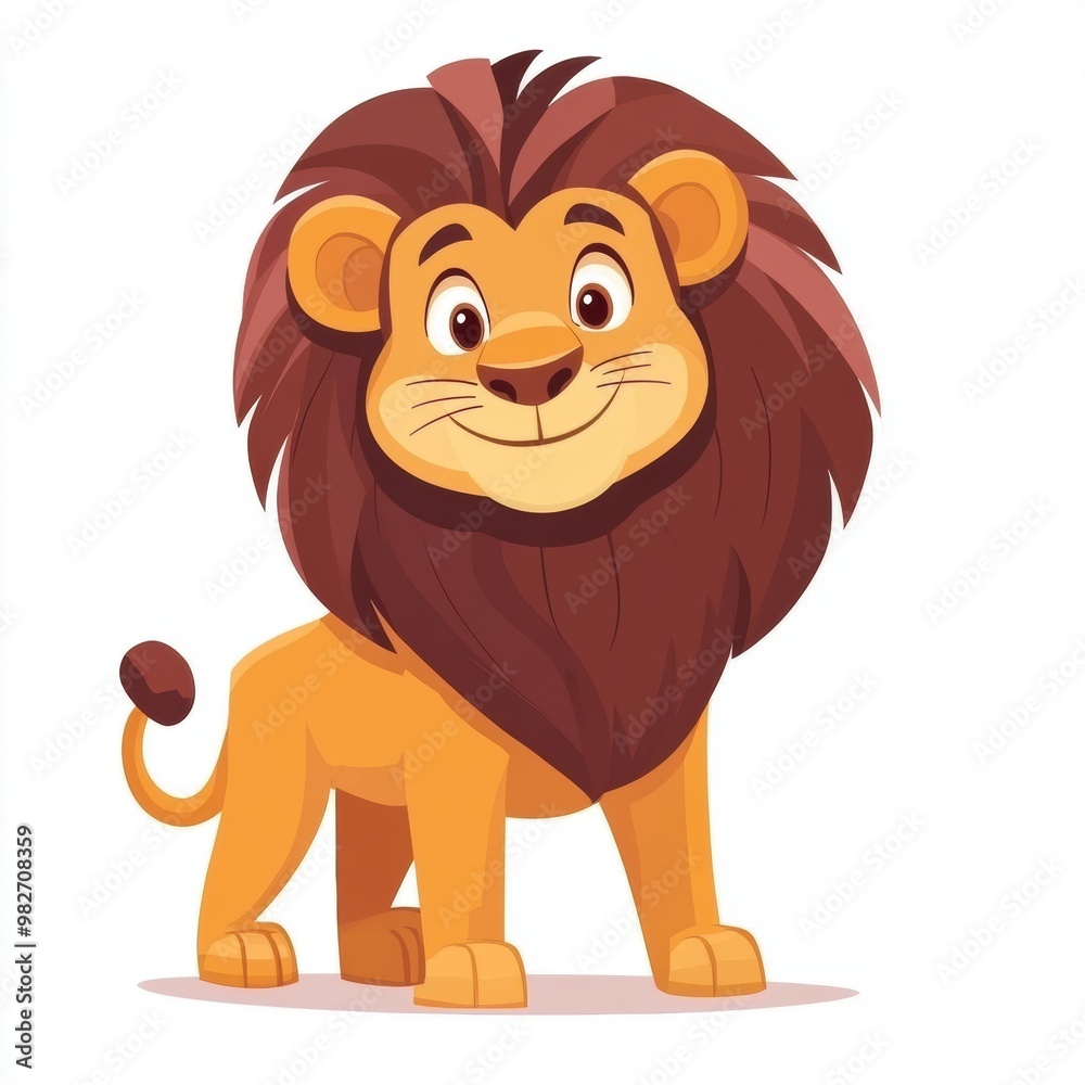 Cute Cartoon Lion. Cute Cartoon Lion.