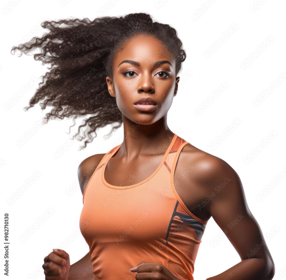 PNG Female runner portrait adult photo. PNG Female runner portrait adult photo.