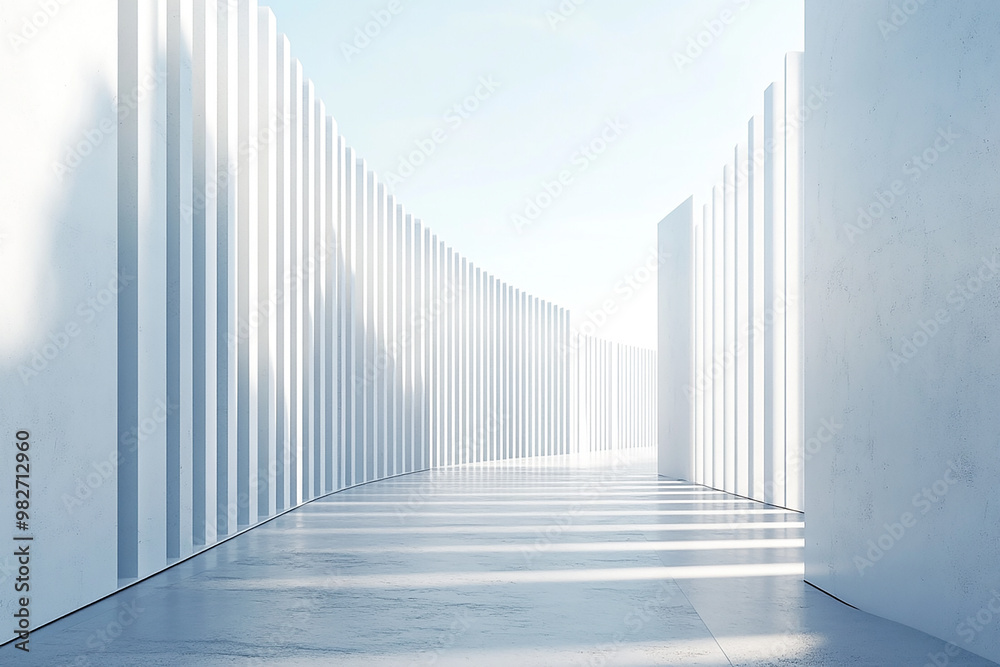 3D rendering white space architecture minimalist background 3D rendering white space architecture minimalist background