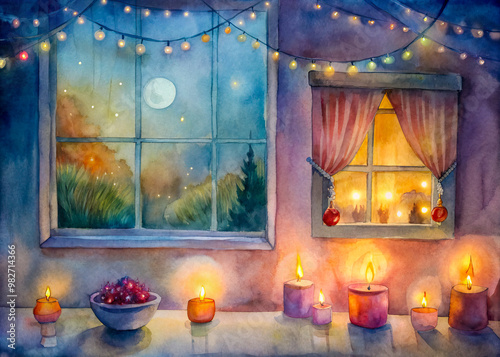 fireplace with christmas decorations